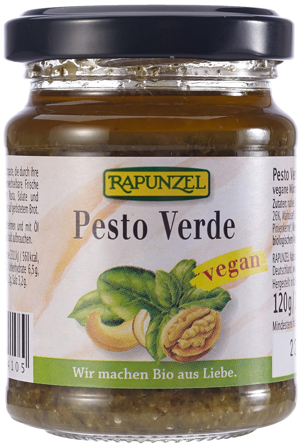 Rapunzel Pesto Verde, vegan (1 x 120 g) - Bio : Amazon.de: Lebensmittel ...