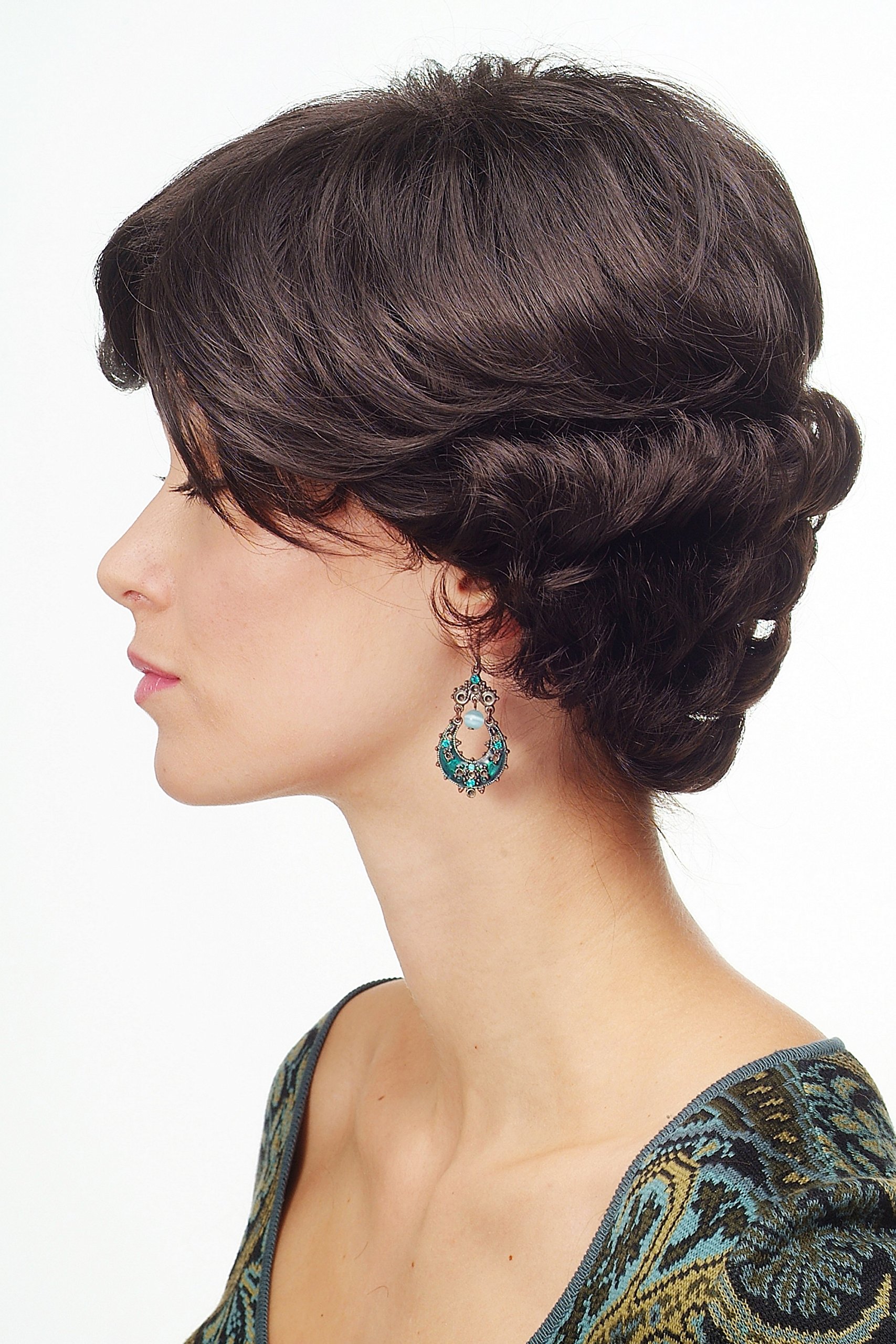 WIG ME UP - DW181-4 Lady Quality Wig short wavy dark brown elaborately styled, brown (4), Length: approx. 25 cm - Image 3