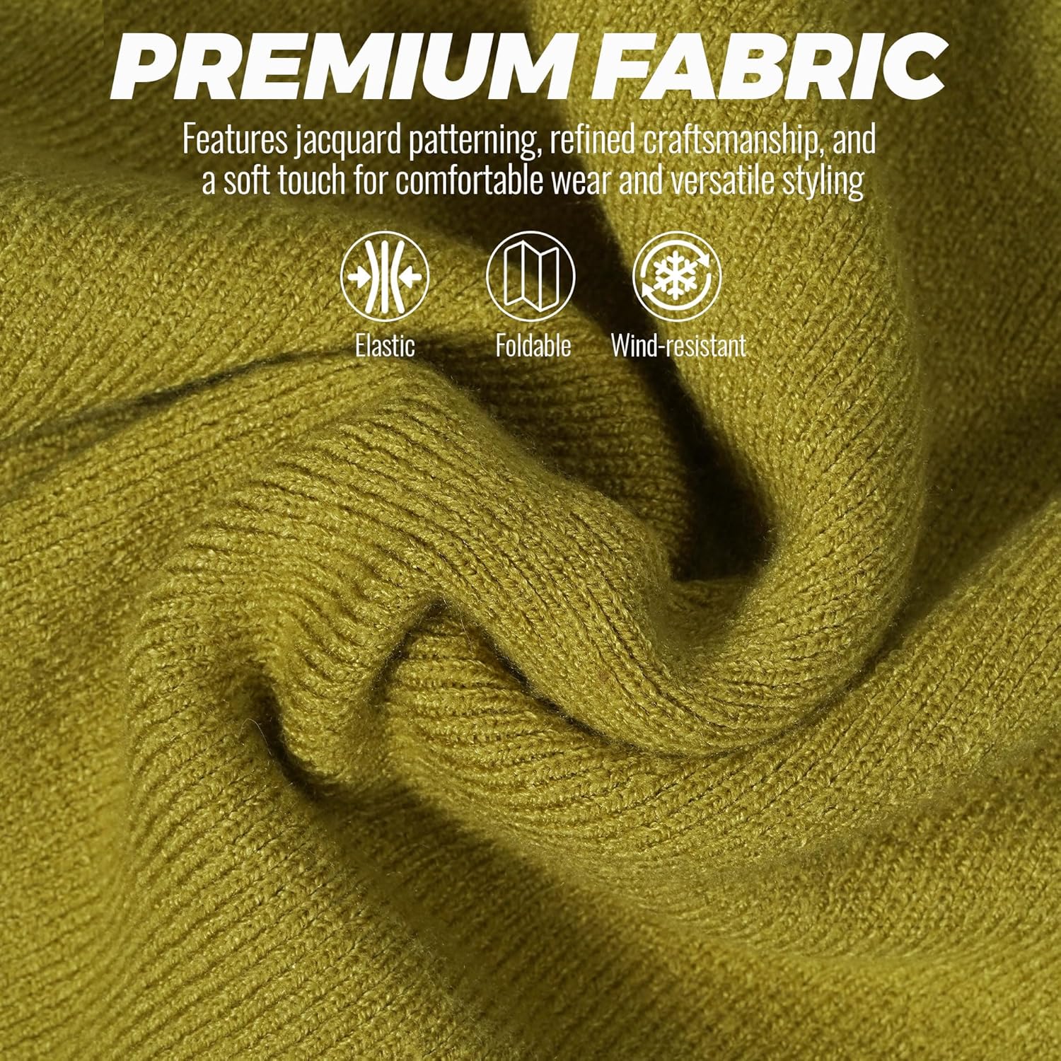 CLAPE Unisex Rolled Edge Beanie Soft Knit Skull Cap Double Layer Warmth Elastic Stretch Watch Cap for Cold Winter - Image 4