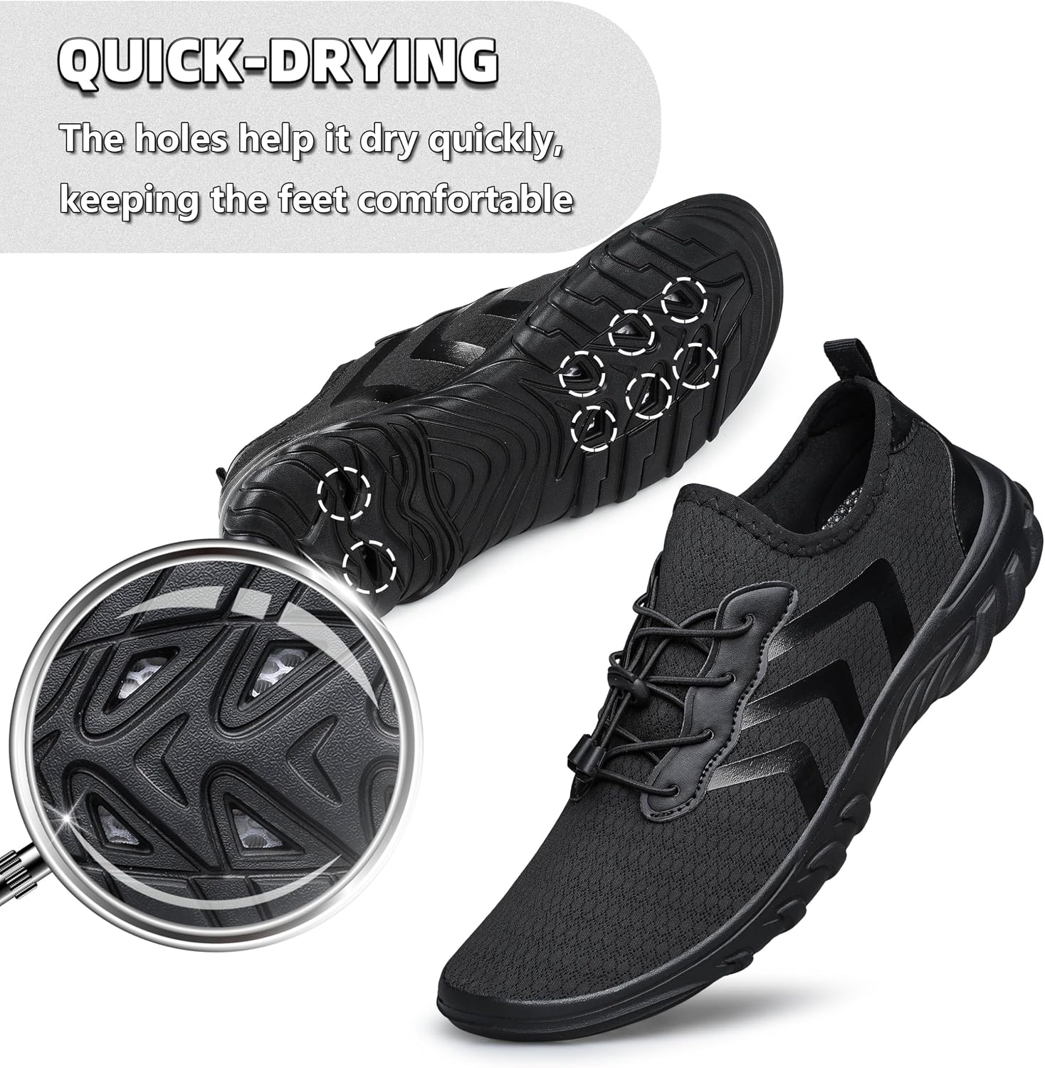 SILLENORTH Water Shoes Mens Womens Quick-Dry Aqua Shoes for Beach Pool Swim Kayaking Surf Boating Hiking