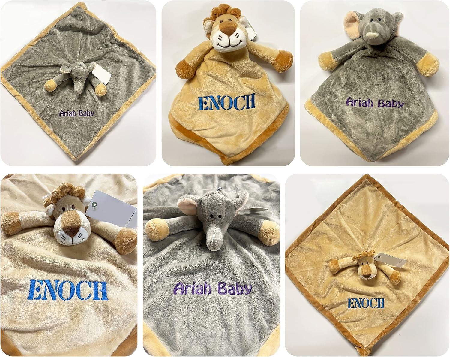 Personalized Baby Lovey Giraffe Gift for Her, for Him, Soft Unisex Toy - Cute Custom Embroidery Security Snuggle Comforter Blanket