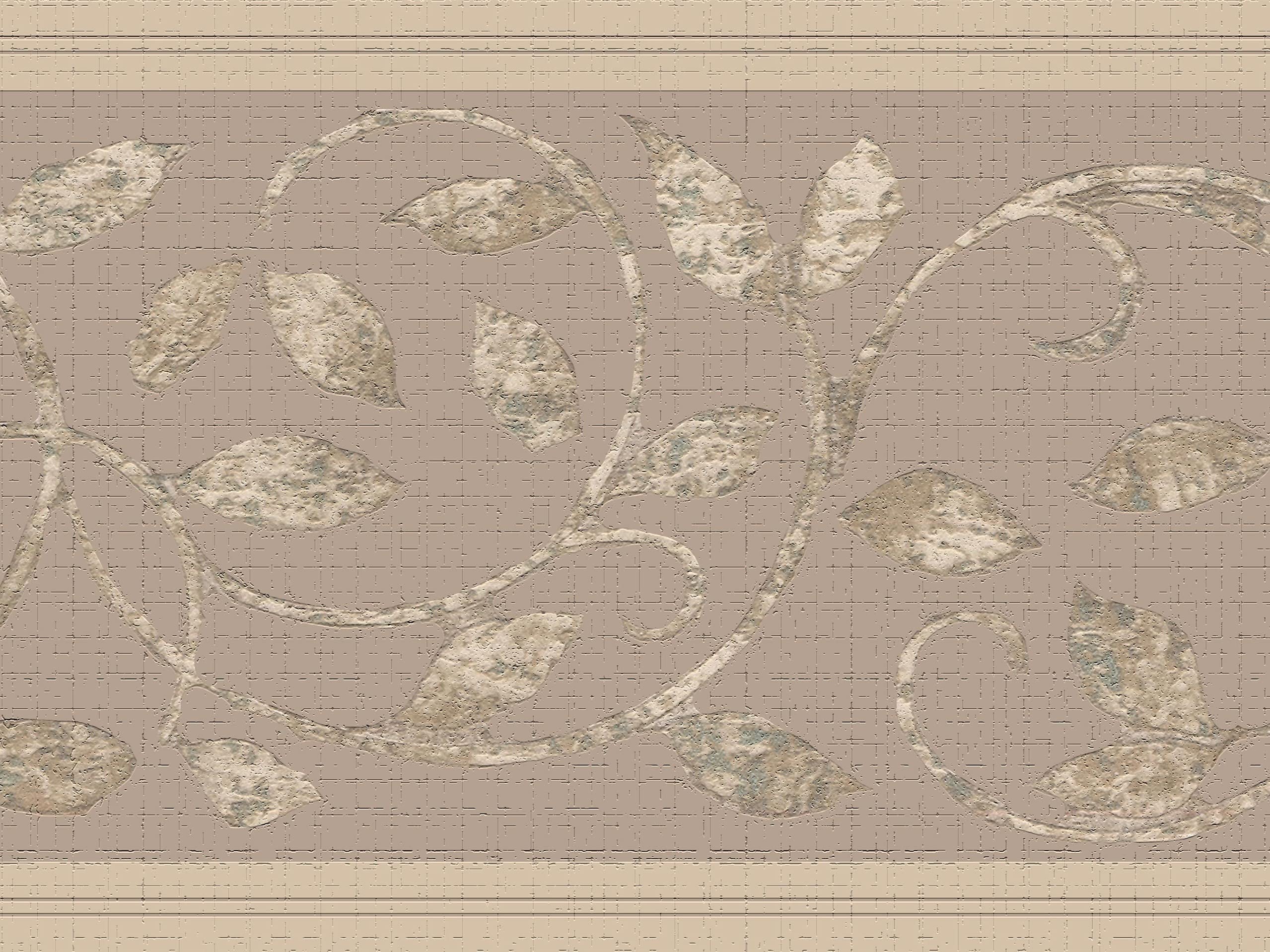 Dundee Deco Cream,Grey Wallpaper Border Peel And Stick Ddazbd9335 Damask Cream Grey Vines Wall Border Retro Design, 15 Ft X 7 In (4.57M X 17.78Cm), Self Adhesive