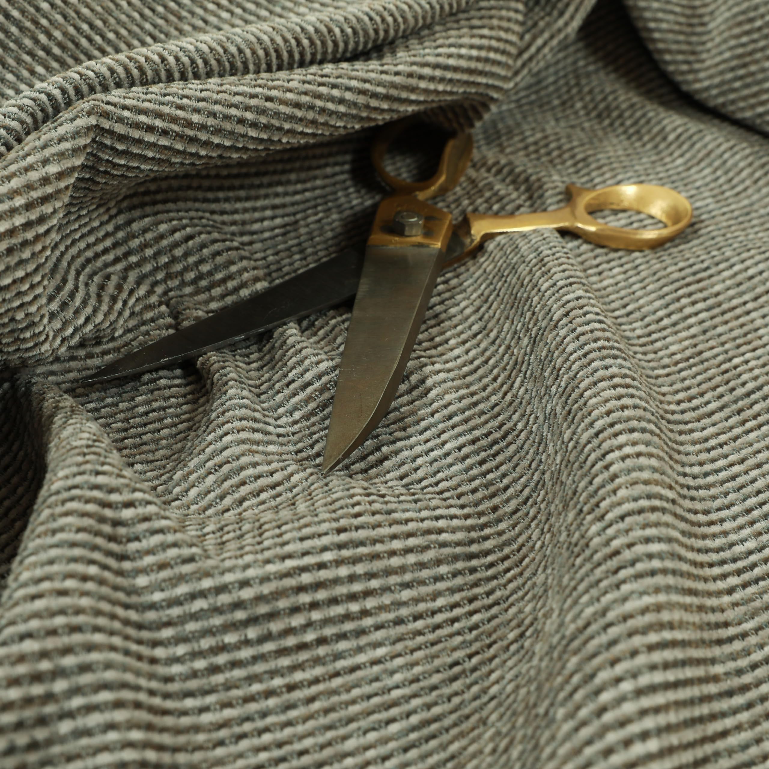 Redbrick Mill Fabrics Flame Retardant Soft Plain Quality Woven Chenille Upholstery Curtain Fabric Ideal for Home Interior Decorin Slate (Per Metre)