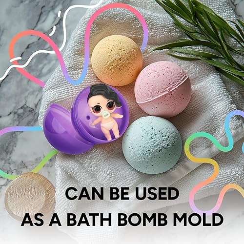 Miniatura 8 de Entervending Cápsulas redondas de color vacío 2 pulgadas 50 unids a granel 7 colores cápsula para máquinas de chicles envases de plástico 1.969 in