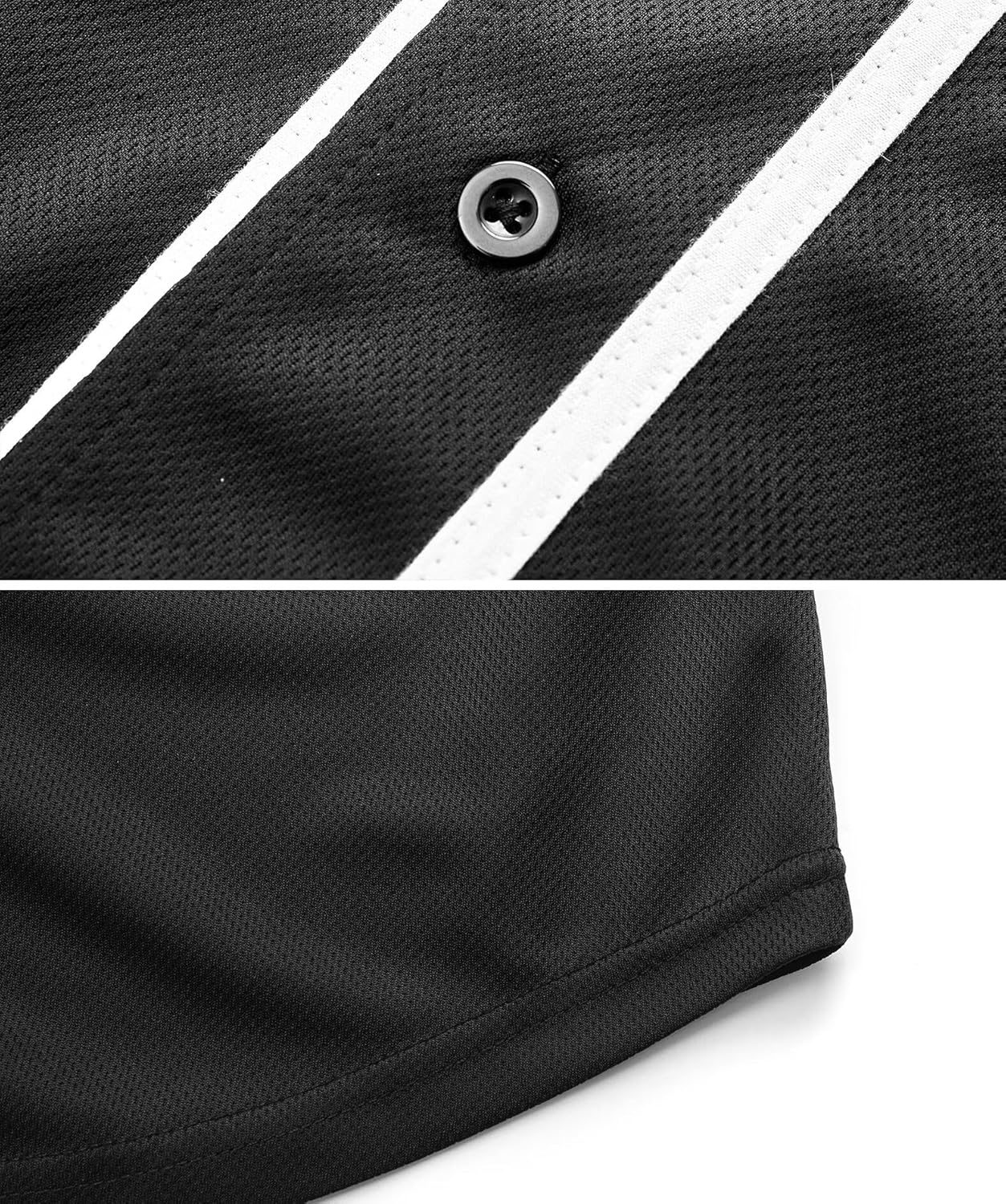 babyhealthy Mens Blank Baseball Jersey Button Down Shirts Plain Hip Hop Hipster Tshirts Softball Sports Active Tee - Image 5