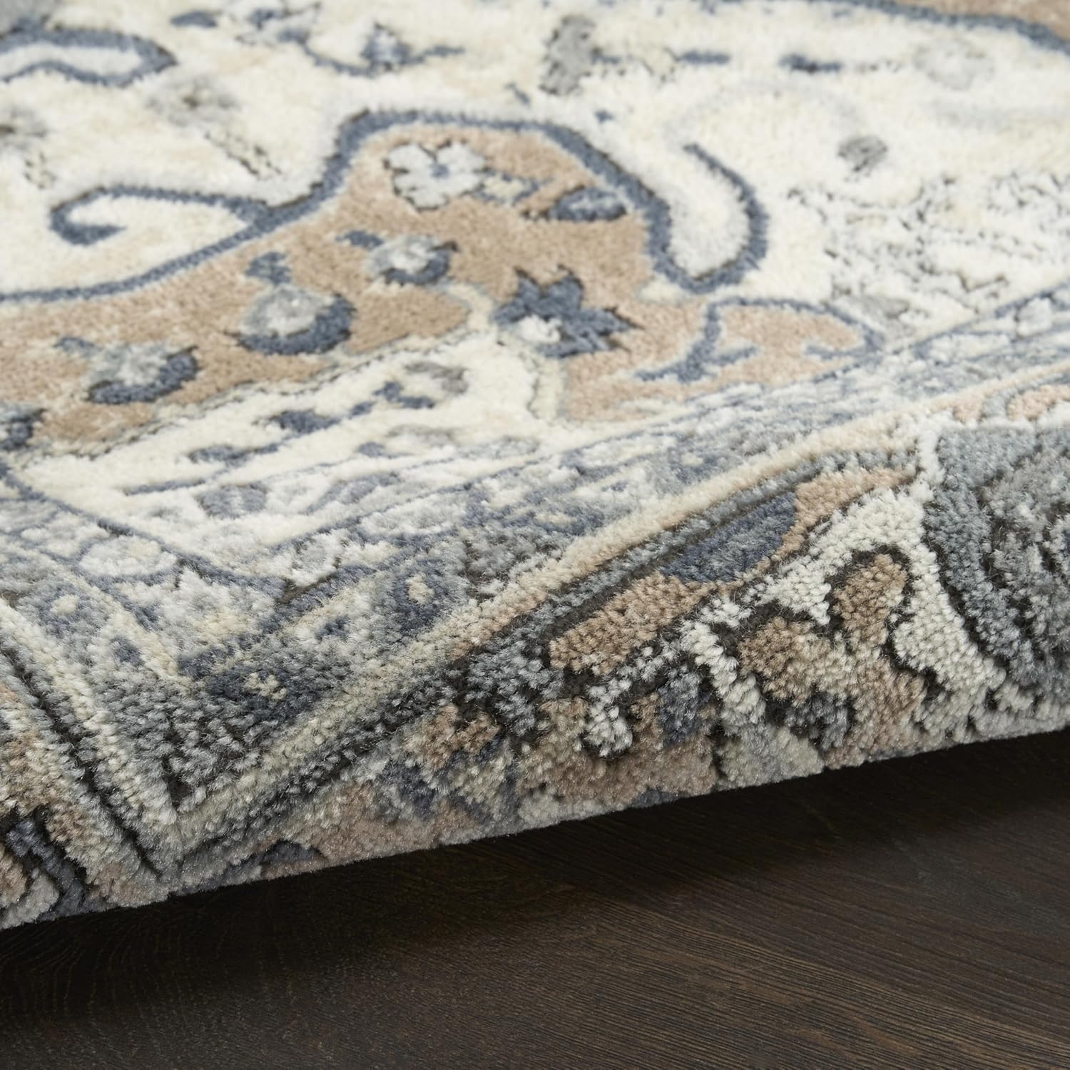 Nourison Home Concerto Ivory Taupe 7'10" x 9'10" Area Rug - Easy Clean, Non Shedding, Bed Room, Living Room, Dining Room, Kitchen (8' x 10')