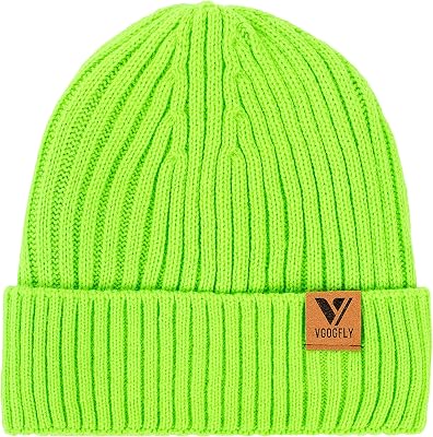 Men's Slouchy Beanie Hat – Winter Knit Skull Cap For Guys & Women (Striped & Plain, One Size Fits All)