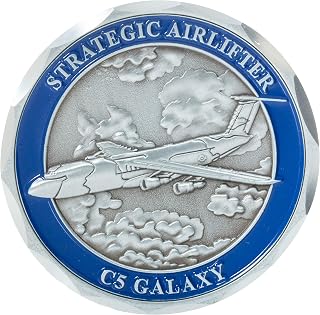 United States Air Force C-5 Galaxy Military Transport Aircraft Challenge Coin