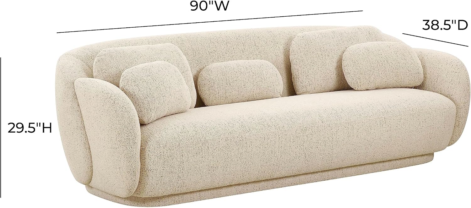 Tov Furniture Misty Cream Boucle Sofa