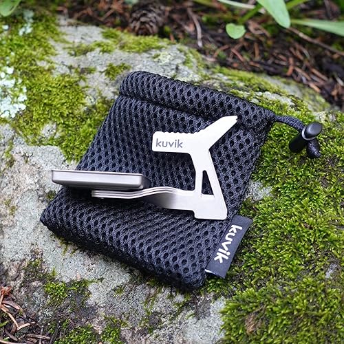 Miniatura 3 de Kuvik Estufa de combustible sólido de micro titanio, estufa ultraligera y compacta para mochileros, camping y supervivencia