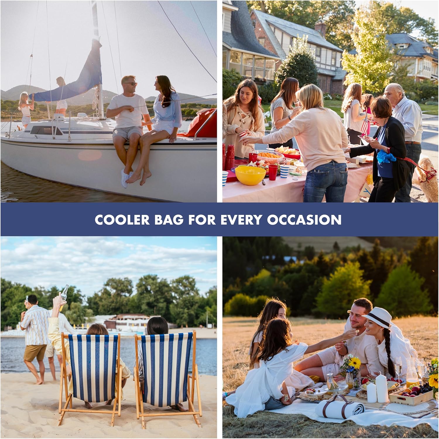 Fit & Fresh Beach & Boat Cooler Collection – Insulated, Leakproof, Water-Resistant Totes & Lunch Bags for Summer, Pool & Travel