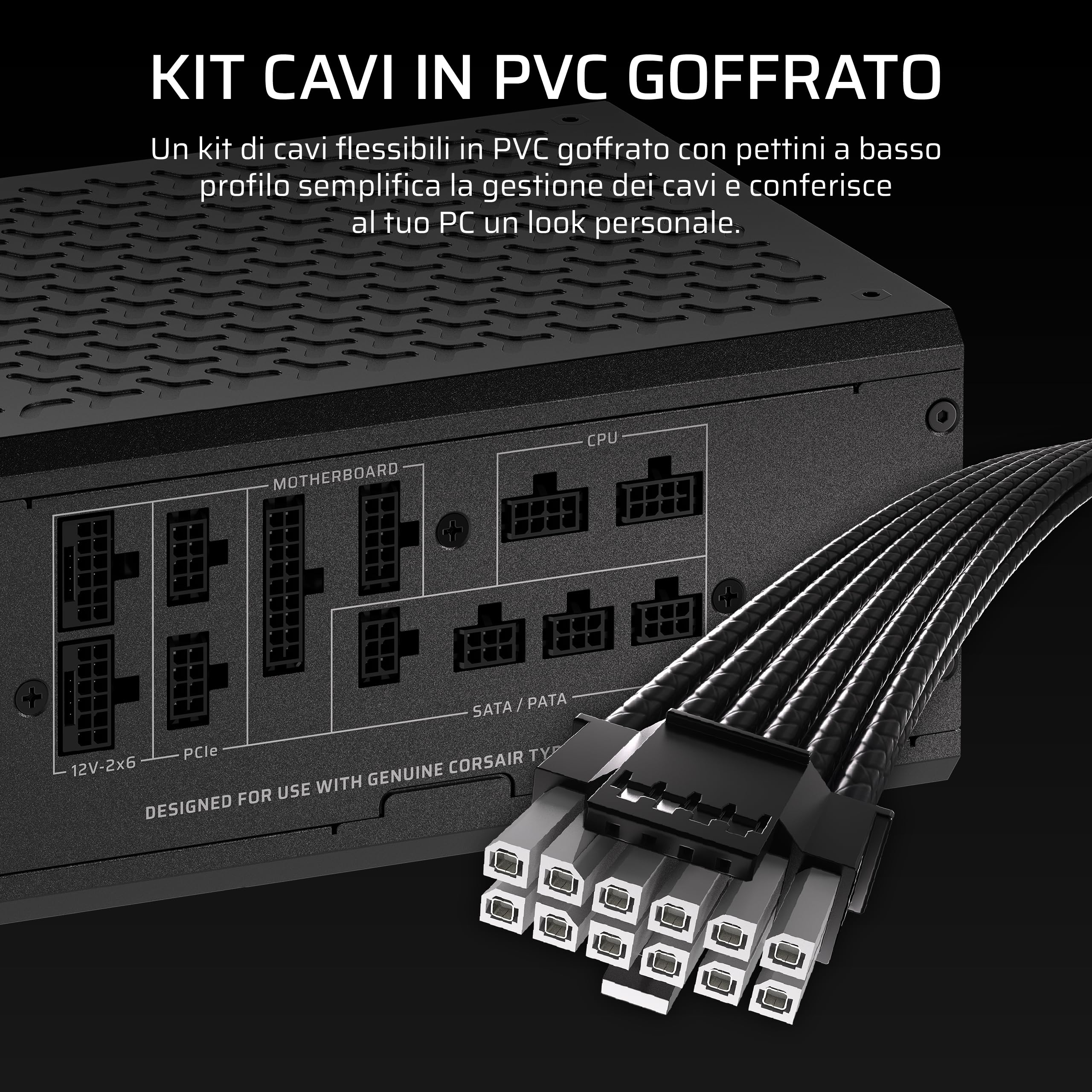 CORSAIR HX1500i SHIFT Alimentatore ATX completamente modulare – Nero | Hub di sistema iCUE LINK integrato, doppi cavi nativi 12V 2x6, ATX 3.1 e PCIe 5.1, Cybenetics Platinum