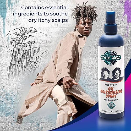 Miniatura 5 de Spray hidratante de aceite extra seco para el cabello con acondicionadores  Spray de rastas e hidratante para trenzas, 11.8fl oz, paquete de 2