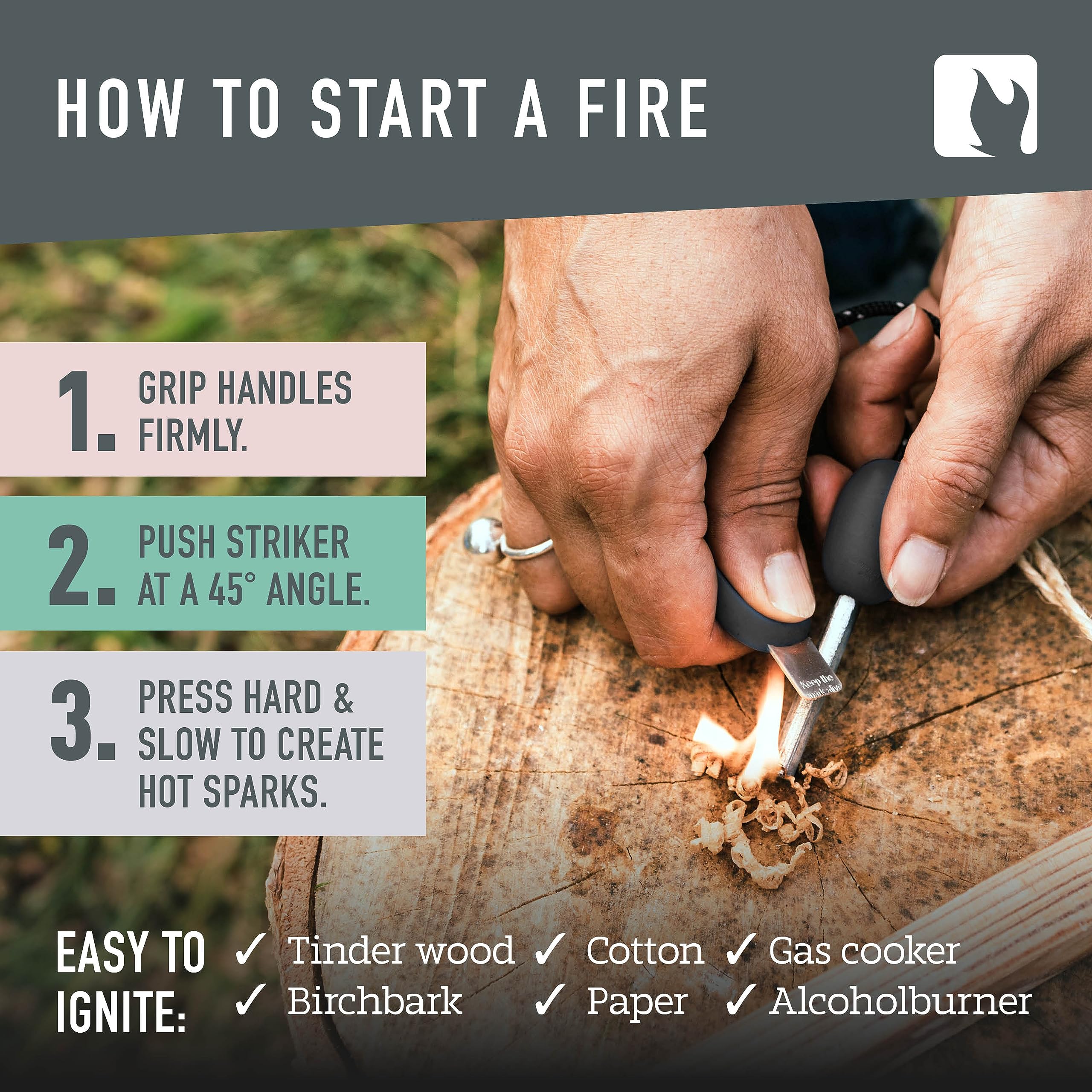 Démarreur de Feu Ferro Rod pour les urgences et survie