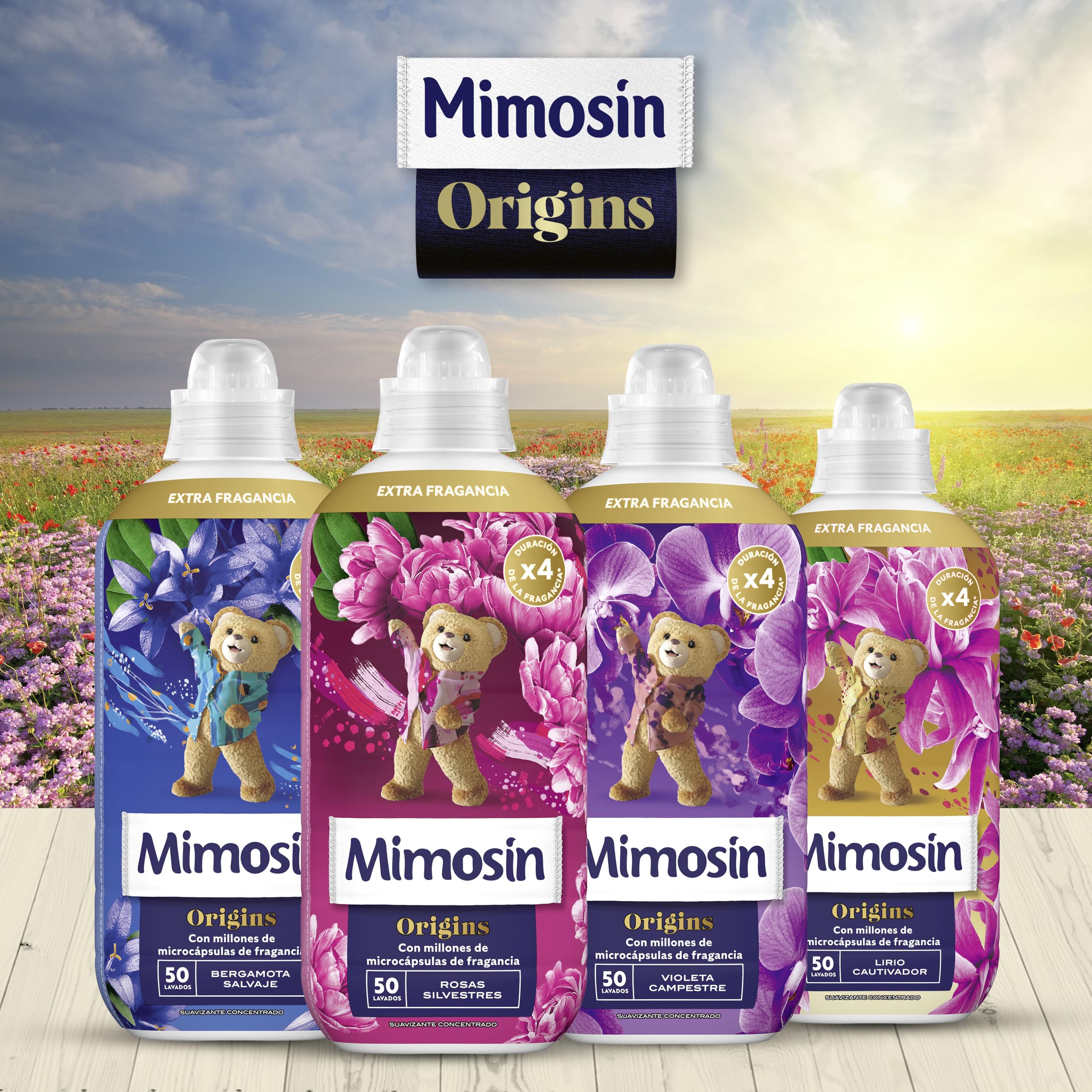 Mimosín Origins Suavizante Concentrado Bergamota Salvaje, 8 x 50 lavados