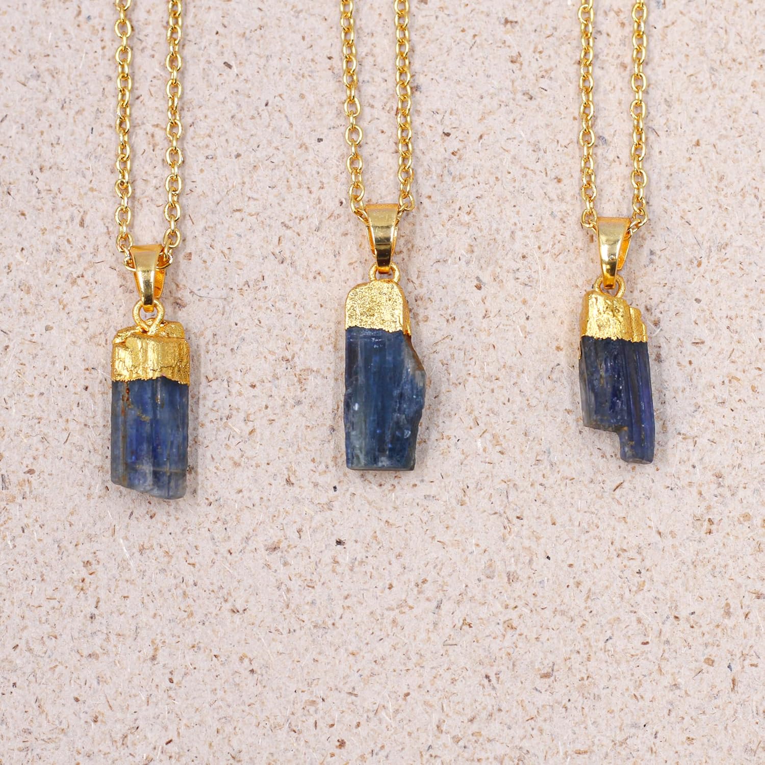 Raw Electroplated Necklace -Gold Plated 18 inch Chain (2 In extender) | Natural Electro Plated Rough Pendant, Hand-made Boho Minimalist Healing Crystal Jewelry for Women, Gift - Image 3