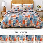 Mooreeke Duvet Cover Full Size, 3 Piece Boho Montage Floral Duvet Cover Set with Zipper Closure, Soft & Breathable Microfiber Botanical Patterns Bedding Set with 4 Corner Ties and 2 Pillow Shams