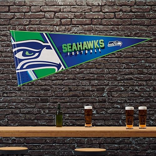 Vista 82 de Rico Industries NFL Football Primary 12" x 30" Felt Wall Décor Pennant - Great for Home/Bed Room/Man Cave Décor