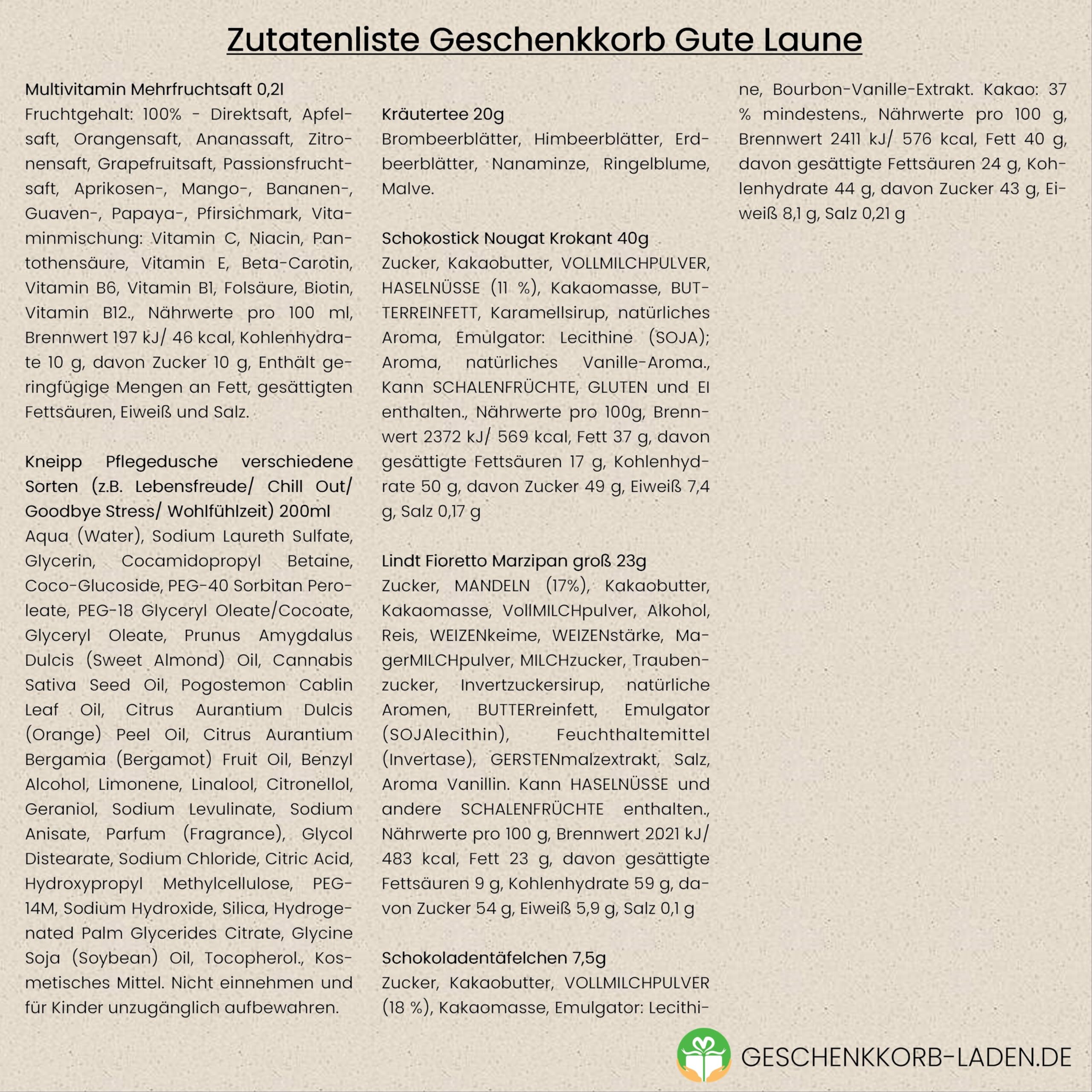 Geschenkkorb Gute Laune | Fertig zum Verschenken mit Köstlichkeiten für gute Stimmung | Präsentkorb voller Freude | Hochwertige Artikel