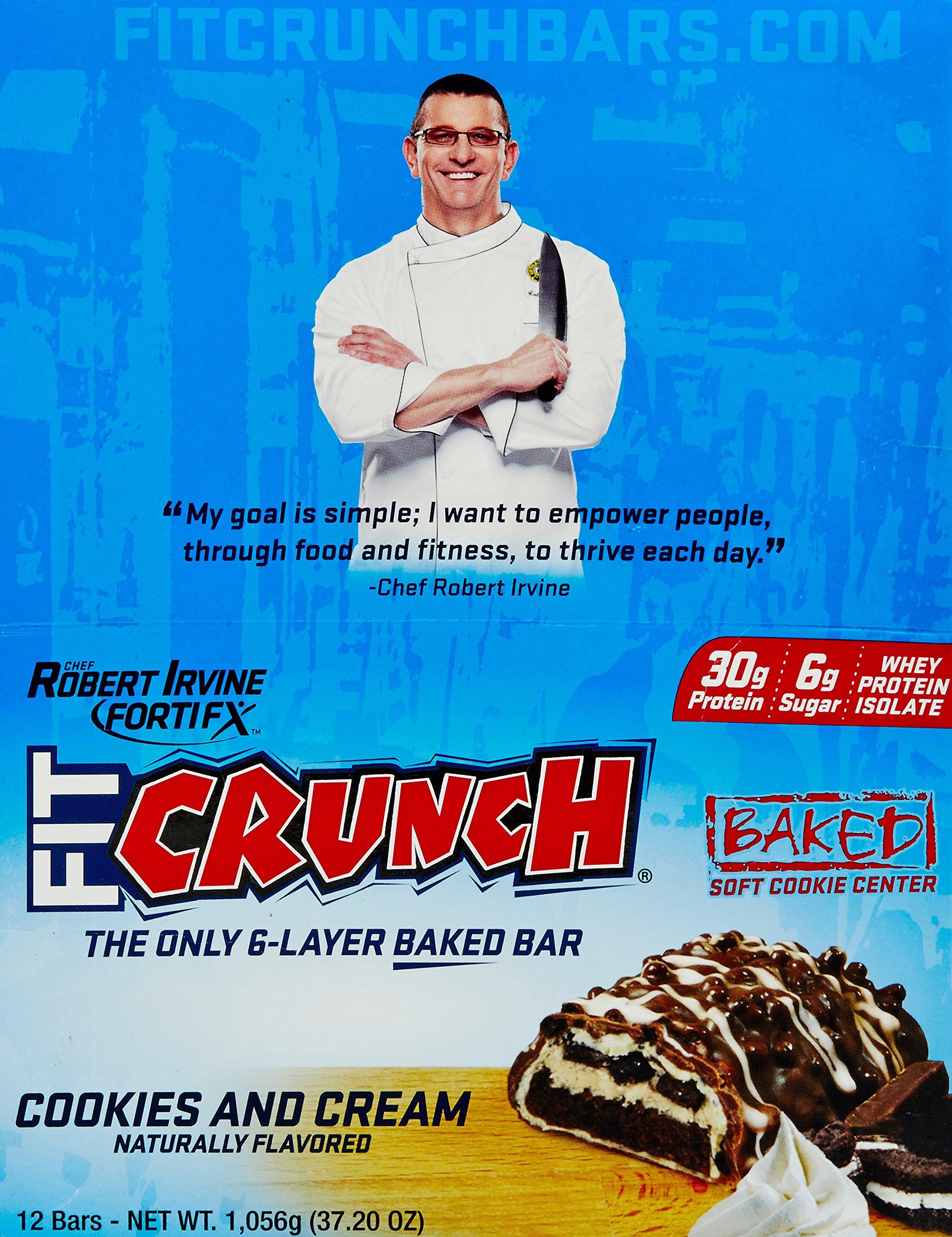 FortiFx: Chef Robert Irvine Fit Crunch Bar Cookies & Cream 12 ct