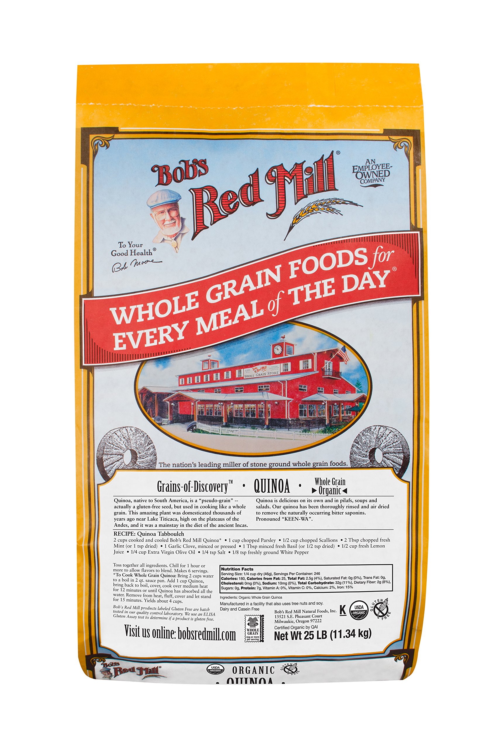 Organic White Quinoa by Bob's Red Mill – 25 Pound (Pack of 1)