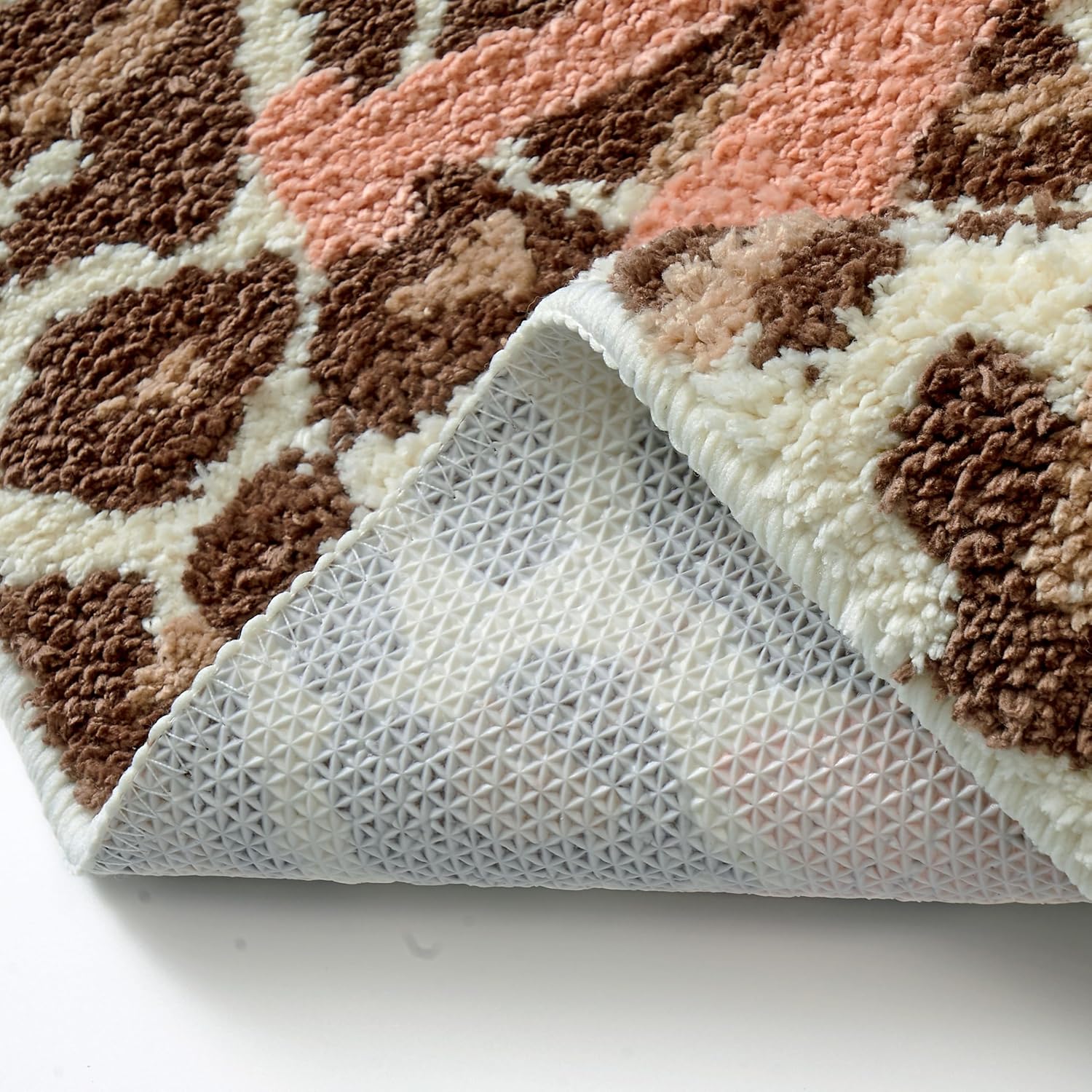 IKATYARN Get Naked Cute Absorbent Bath Mat for Bathroom, Non Slip Soft Leopard Bath Rug, 20” x 31”