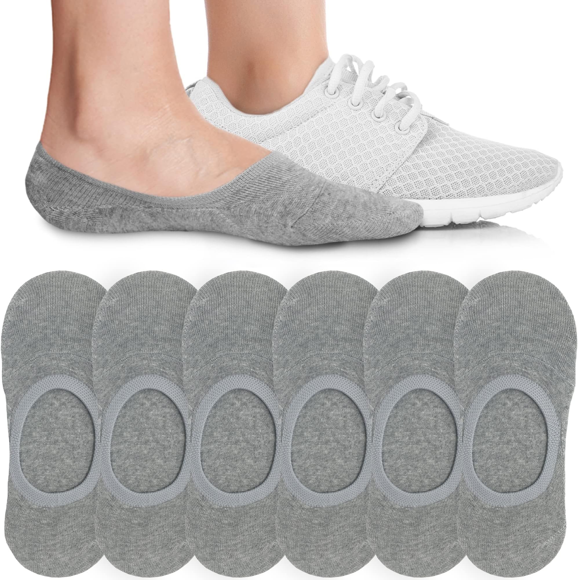 No Show Socks Womens Invisible Liner, Non Slip & Low Cut, Casual & Formal Wear, Soft & Stretchable