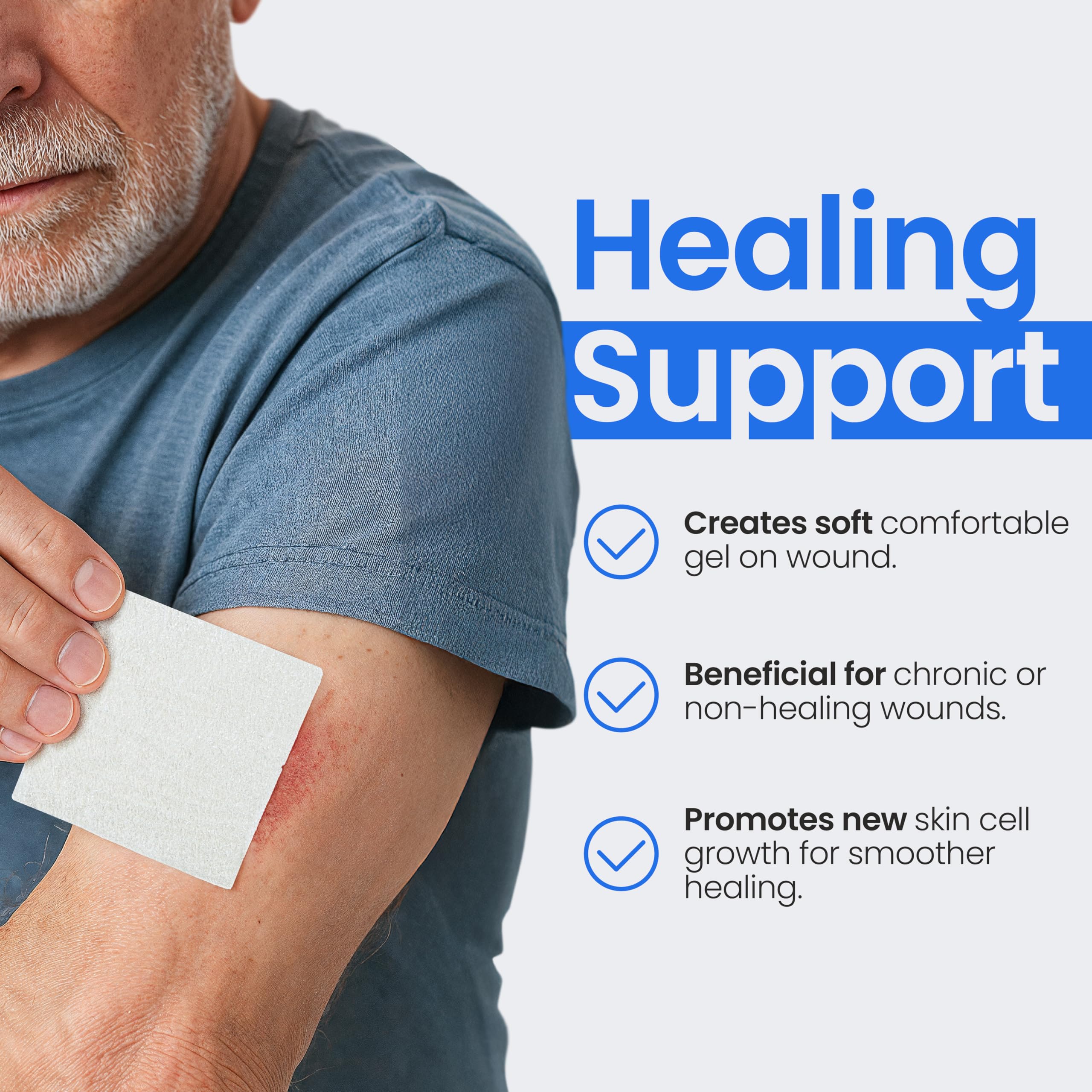 Collagen Wound Dressing - 2" x 2" -5 Count - Bovine Collagen Pads — Amazon image 5
