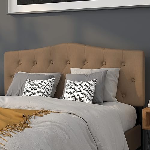 Vista 20 de Flash Furniture Cambridge - Cabecera tapizada capitoné tamaño individual en tela beige