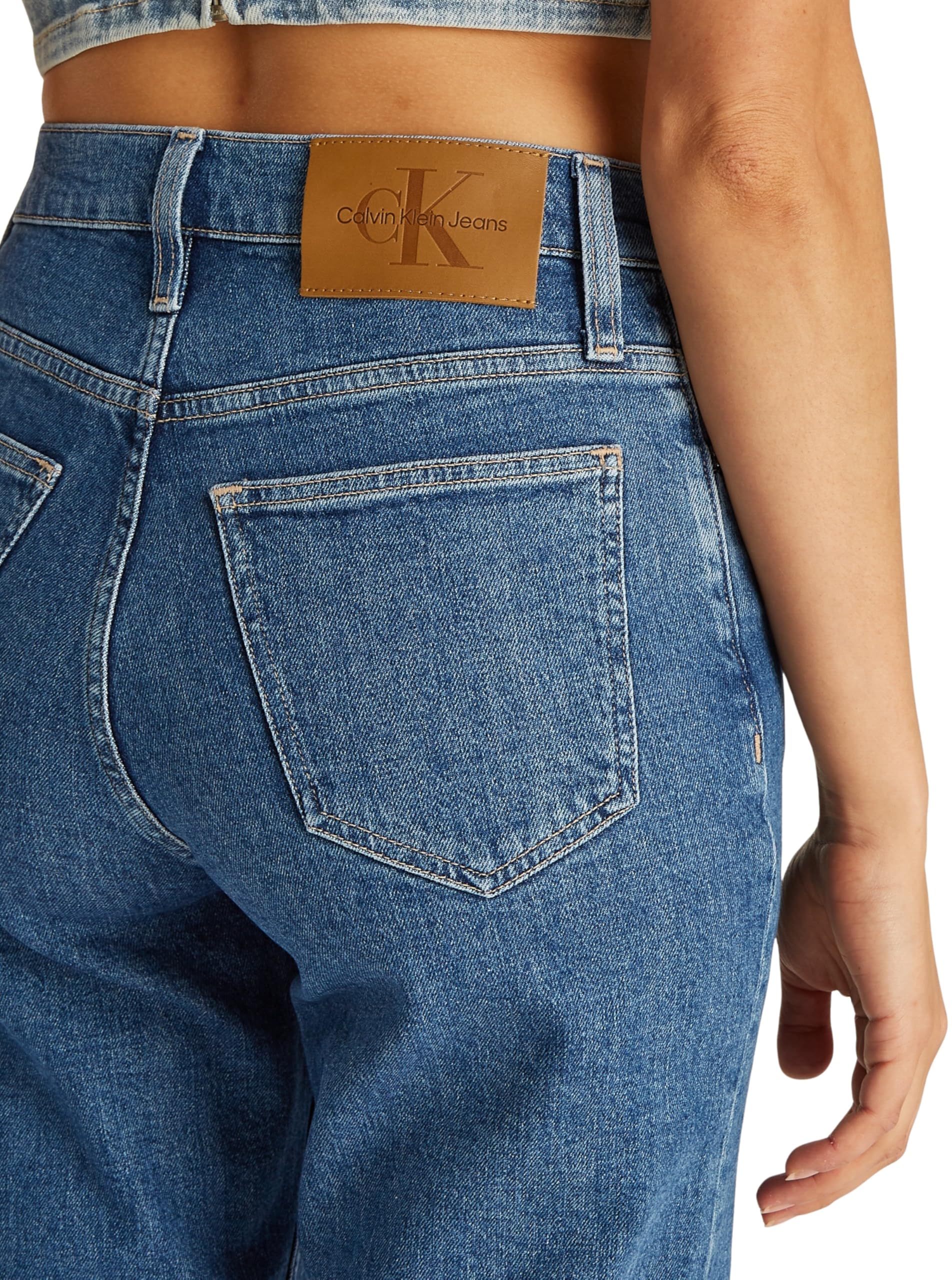 Calvin Klein Donna Jeans Mom Jean Vita Alta