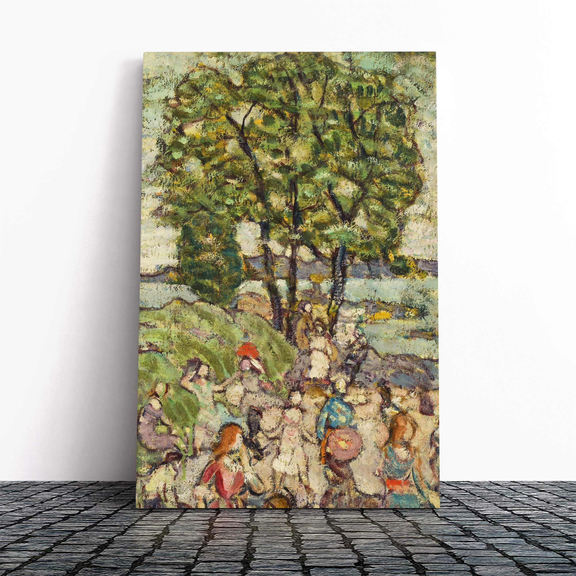 Maurice Pendergrast The Bathing Cove Canvas Print | Gallery Wrapped 30mm Frame Wall Art | 24x16 inches | Ready to Hang | Modern Picture | Living Room Bedroom Lounge Office