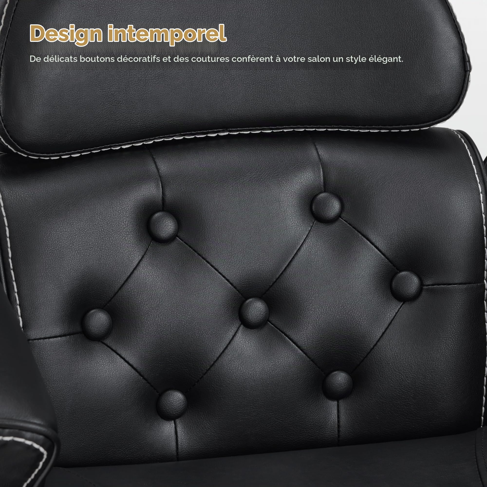BarberPub Chaise de barbier avec lavabo & Dossier réglable, lavabo en céramique réglable, Chaise de Coiffure Moderne pour Spa et Salon, Poste de Lavage de Coiffure 8692 (Noir/Cuir synthétique)
