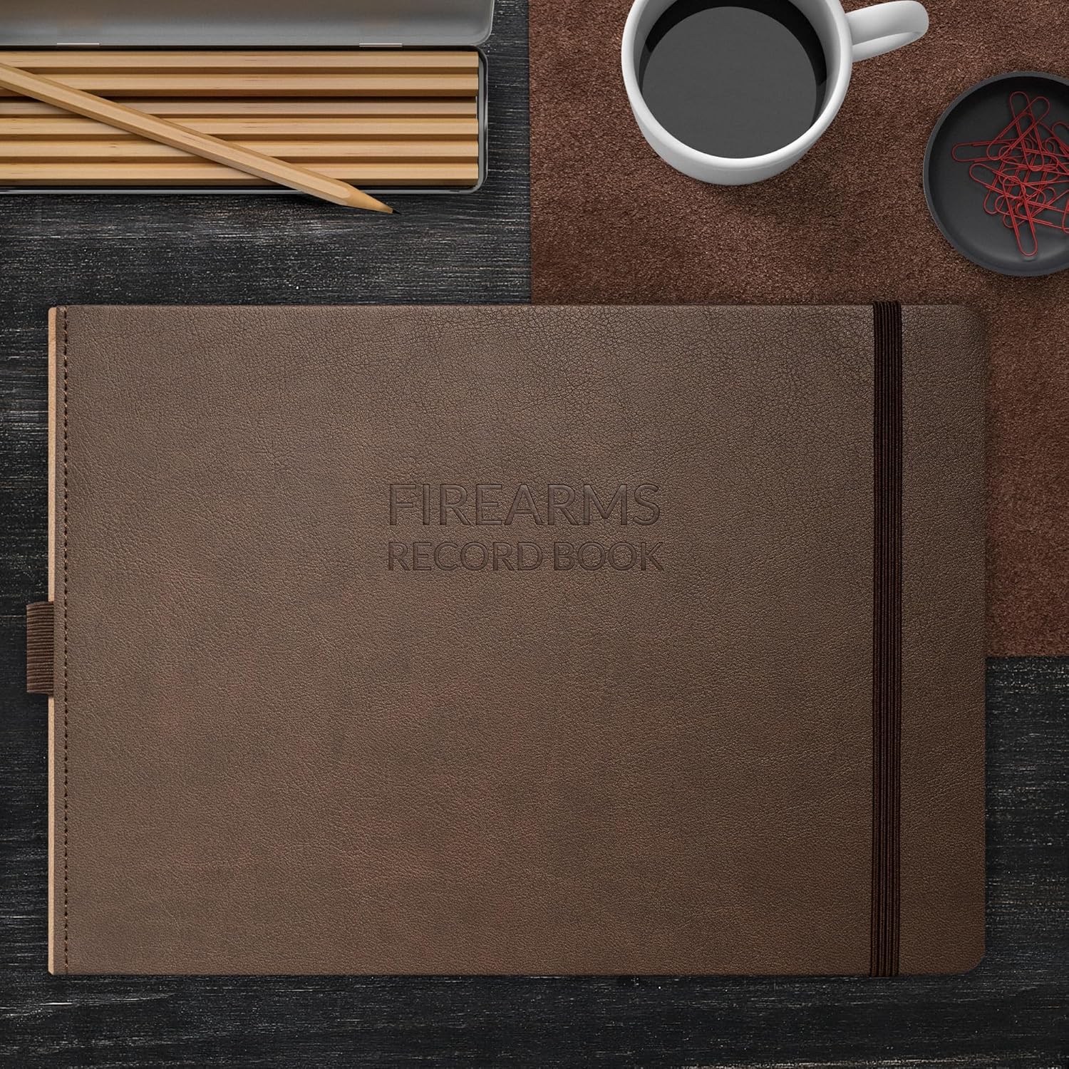 Skyline Firearms Acquisition & Disposition Record Book – Hardcover Gun Log Book for Firearm Dealers & Personal Use – Log Book for Receipt & Disposition Records, 10x7″(Dark Brown)