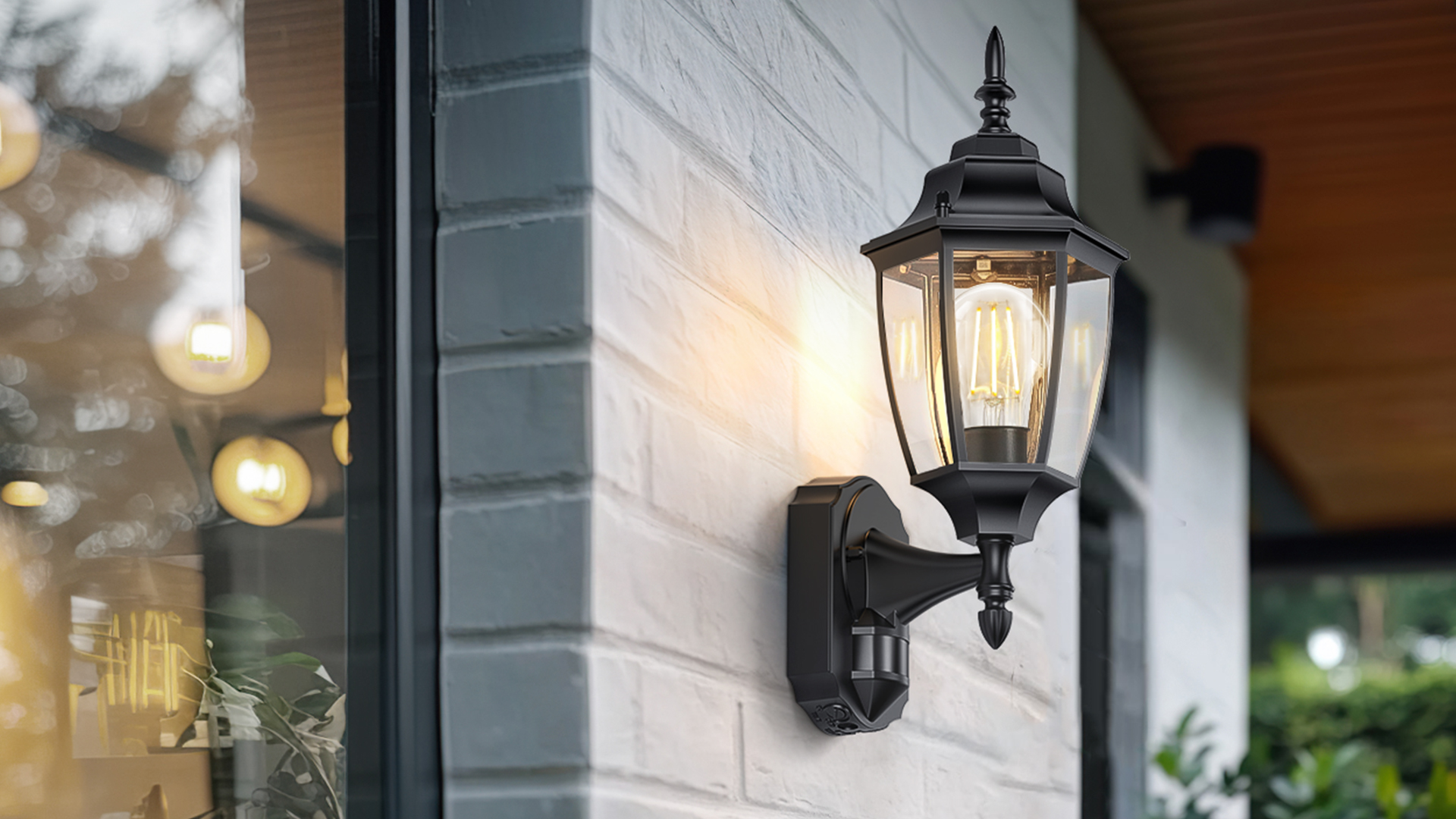 Lamomo Motion Sensor Outdoor Lights, Dusk to Dawn Outdoor Lighting