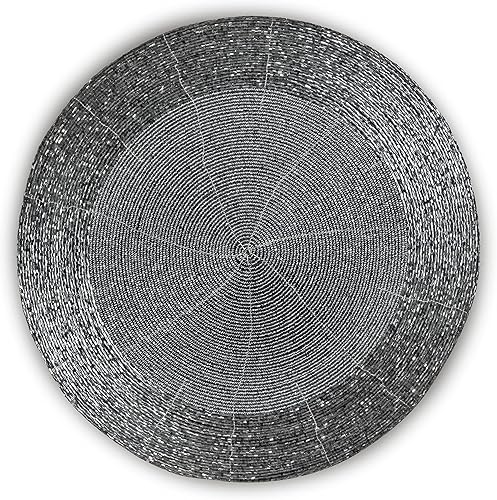 Miniatura 8 de Light & Pro Manteles individuales con cuentas para mesa de comedor, rústicos de granja hechos a mano, con purpurina, para Navidad, Pascua, Año