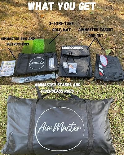 Miniatura 5 de Red de práctica de golf de 10 x 7, redes de golf para conducción en el patio trasero, red de astillado, equipo de entrenamiento de golf, 5 bolas