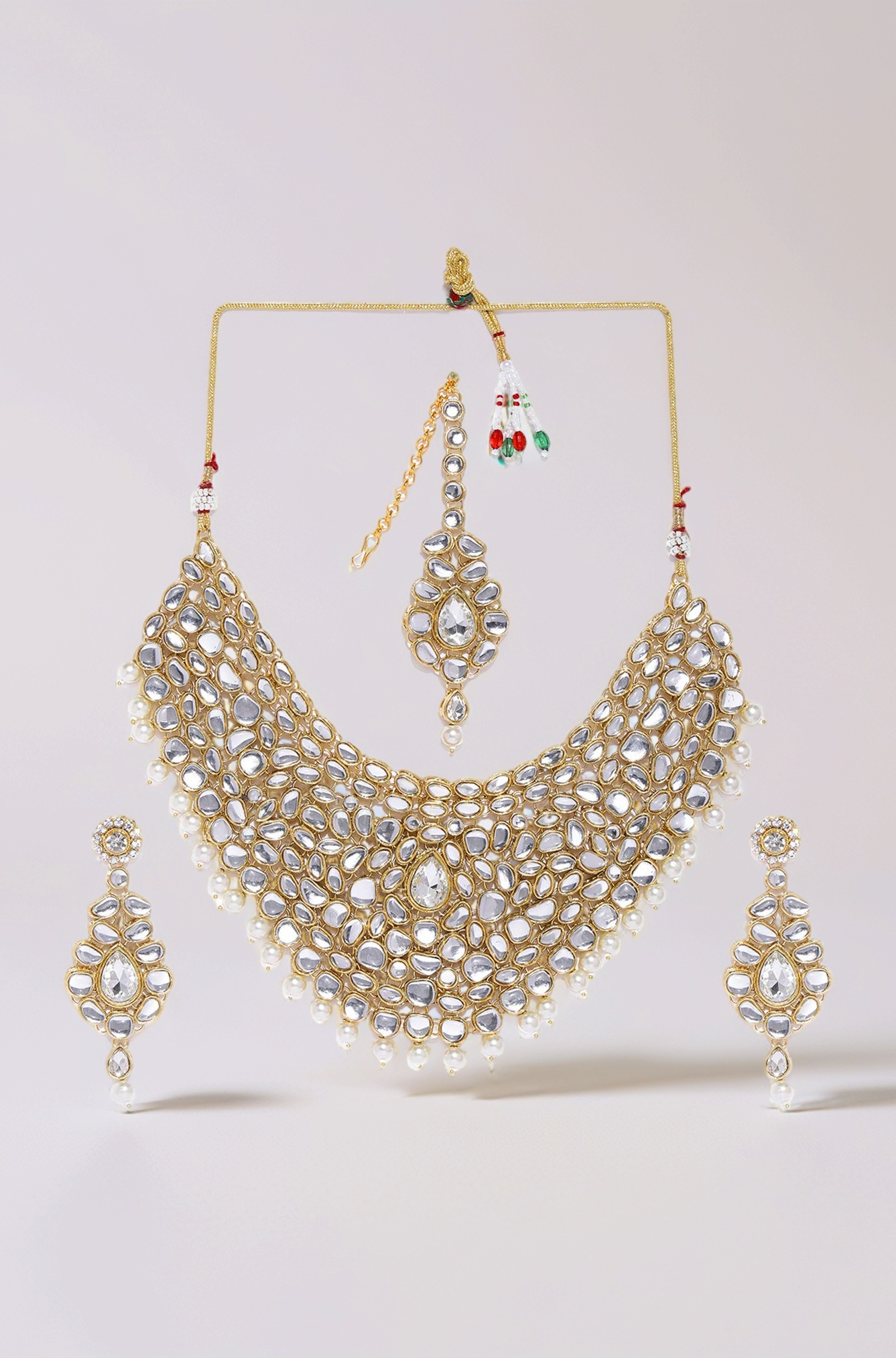 Zaveri Pearls Kundan & Pearls Jewellery Set for Women (Golden)(ZPFK8531)