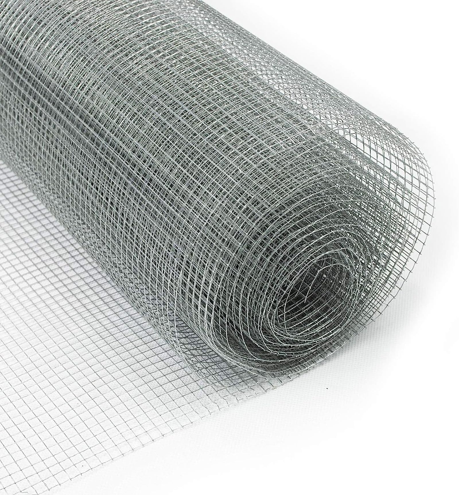 KARAT Grillage pour Clôture et Volière - Grillage à Poule, Grillage Anti-Volets - FiLde Volière - Clôture élevage, Maille carrée 6.3mm, Épaisseur du FiL0,55 mm, Galvanisé Anti-Rouille H100 cm x L10 m