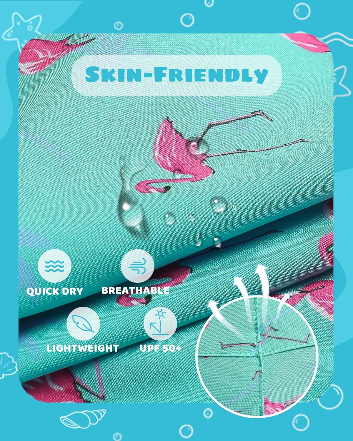 maamgic Boys Swim Trunks with Compression Liner Toddler Stretch Swim Shorts - Image 5