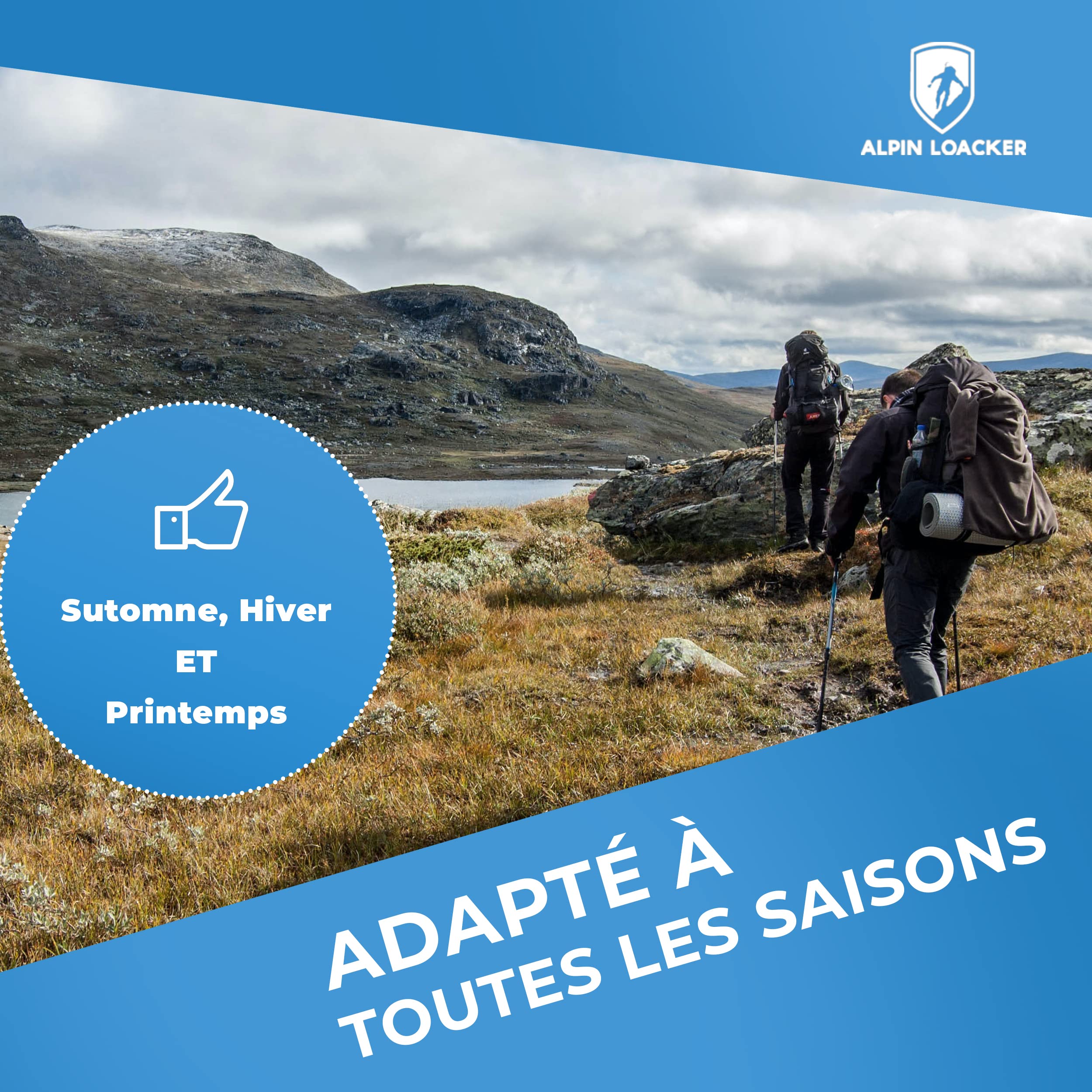 ALPIN LOACKER Chain Pro 18 Chaussures à Crampons avec chaînes à Neige en Acier Inoxydable de randonnée universels pour l'alpinisme