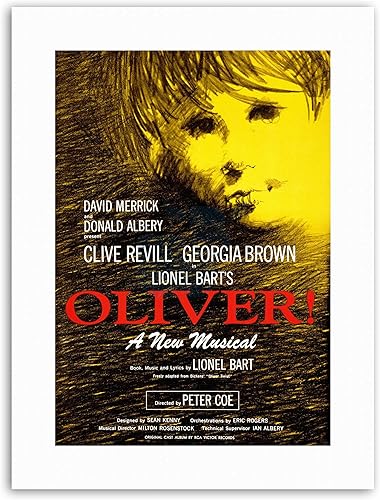 Play escenario de teatro Oliver Charles Dickens Lionel Bart lona impresiones de arte