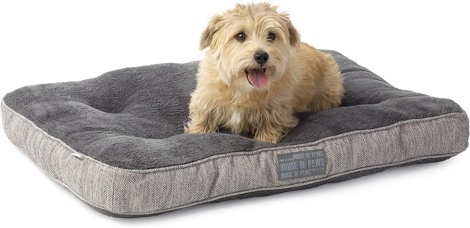 House of Paws Hessian Boxed Duvet, Small, Grey