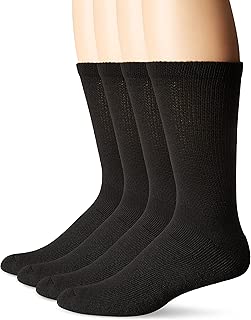 Dr. Scholl's Men's Big and Tall Diabetic and Circulatory Crew 4 Pack Socks