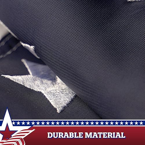 Miniatura 5 de G128 Bandera de abanico plisada de Estados Unidos de 1.5 x 3 pies, centro de estrellas, estrellas y rayas de poliéster bordadas