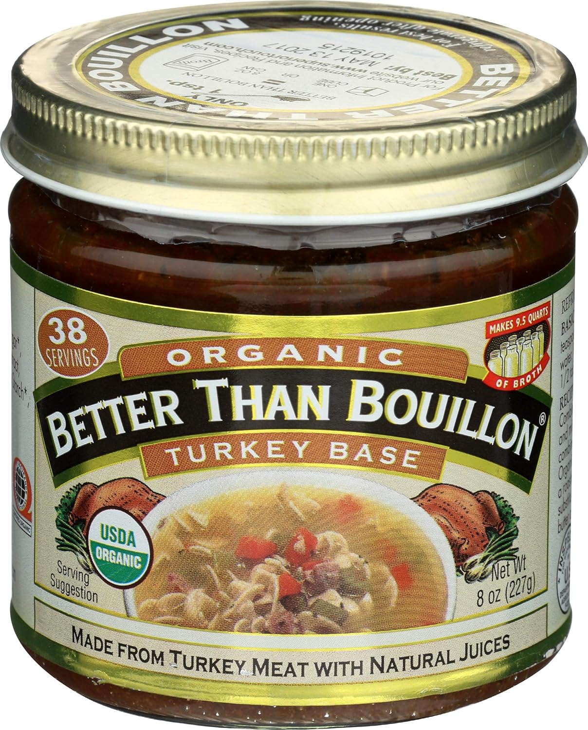 Better Than Bouillon Turkey Base 95 Organic, 8ounce Jars