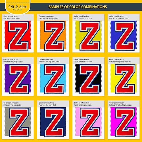 Miniatura 282 de Parches de letras termo-adhesivas de alta calidad – Lindas letras para ropa – Parche universitario para ropa – Letras bordadas de 4 1/2 parches