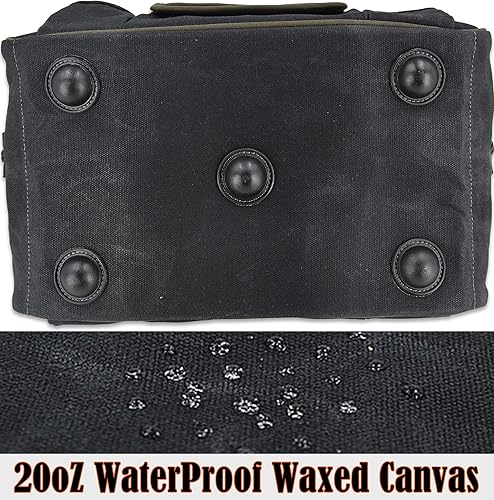 Miniatura 7 de WELKINLAND Bolsa de herramientas de lona de 30 bolsillos, bolsas enceradas de 14 pulgadas de alta resistencia, bolsa de herramientas, electricista