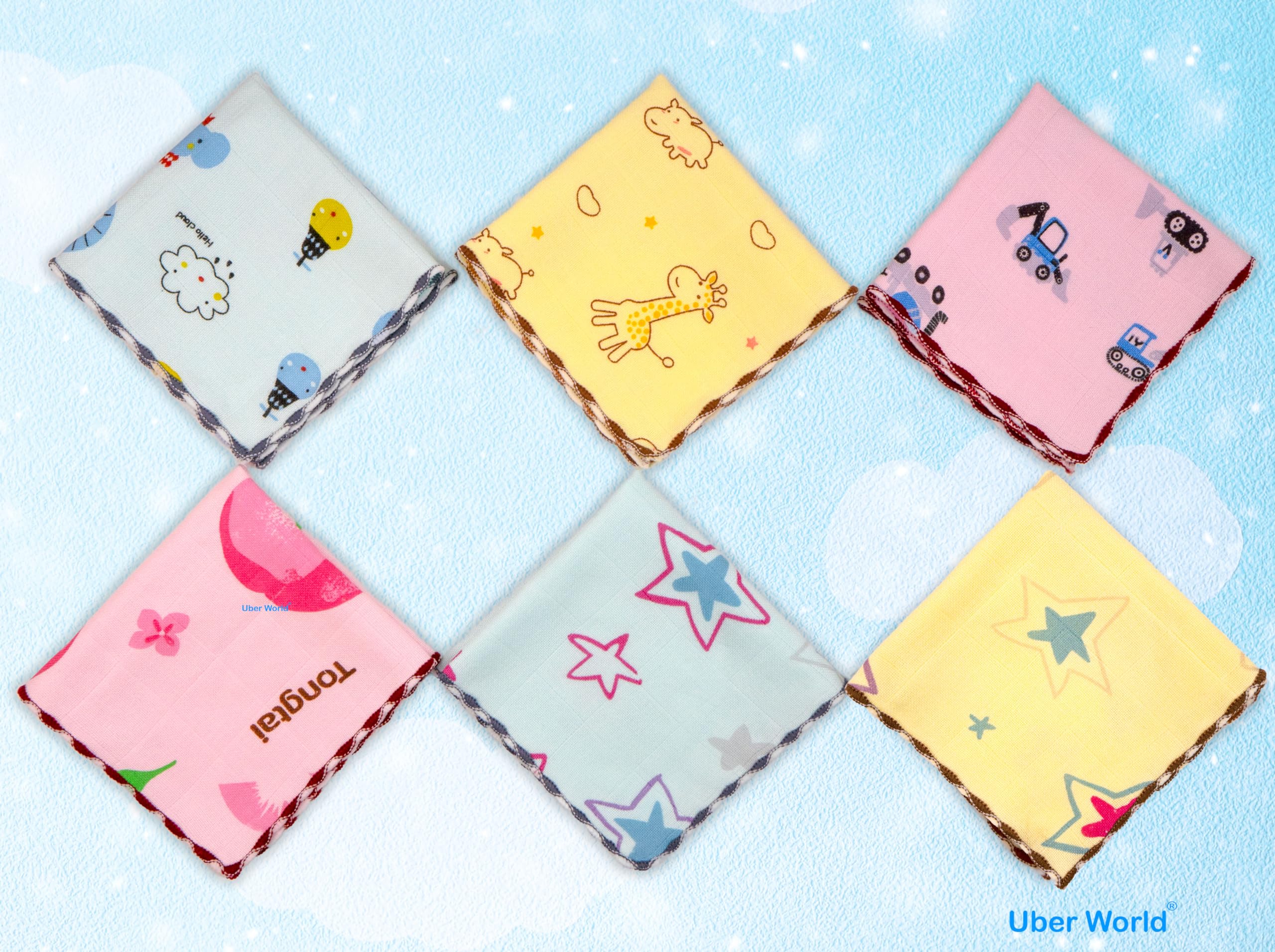 Handkerchief for Women and Kids | Face Towel | Kerchief | Hanky | Ladies Cotton Handkerchief