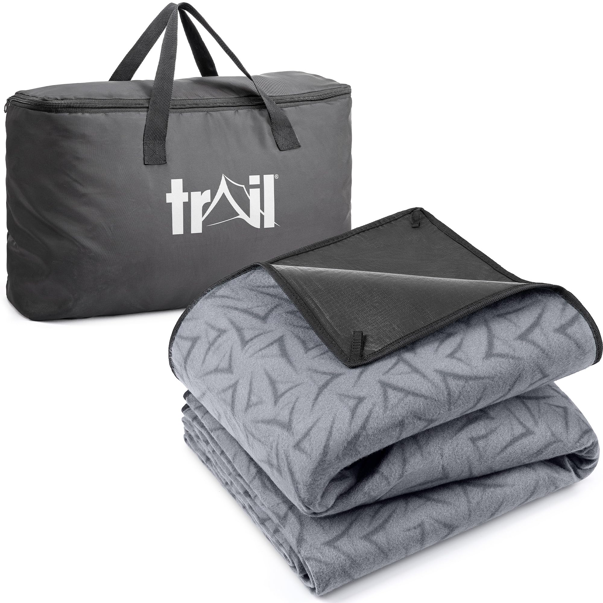 Trail Soft Fleece Tent Carpet – 240cm x 240cm, Universal Groundsheet Covering Mat with Insulating Foam Core & Waterproof PE Base, Fits Trail Easdon 6, Hexton 6 Tent & Inflatable Shelter