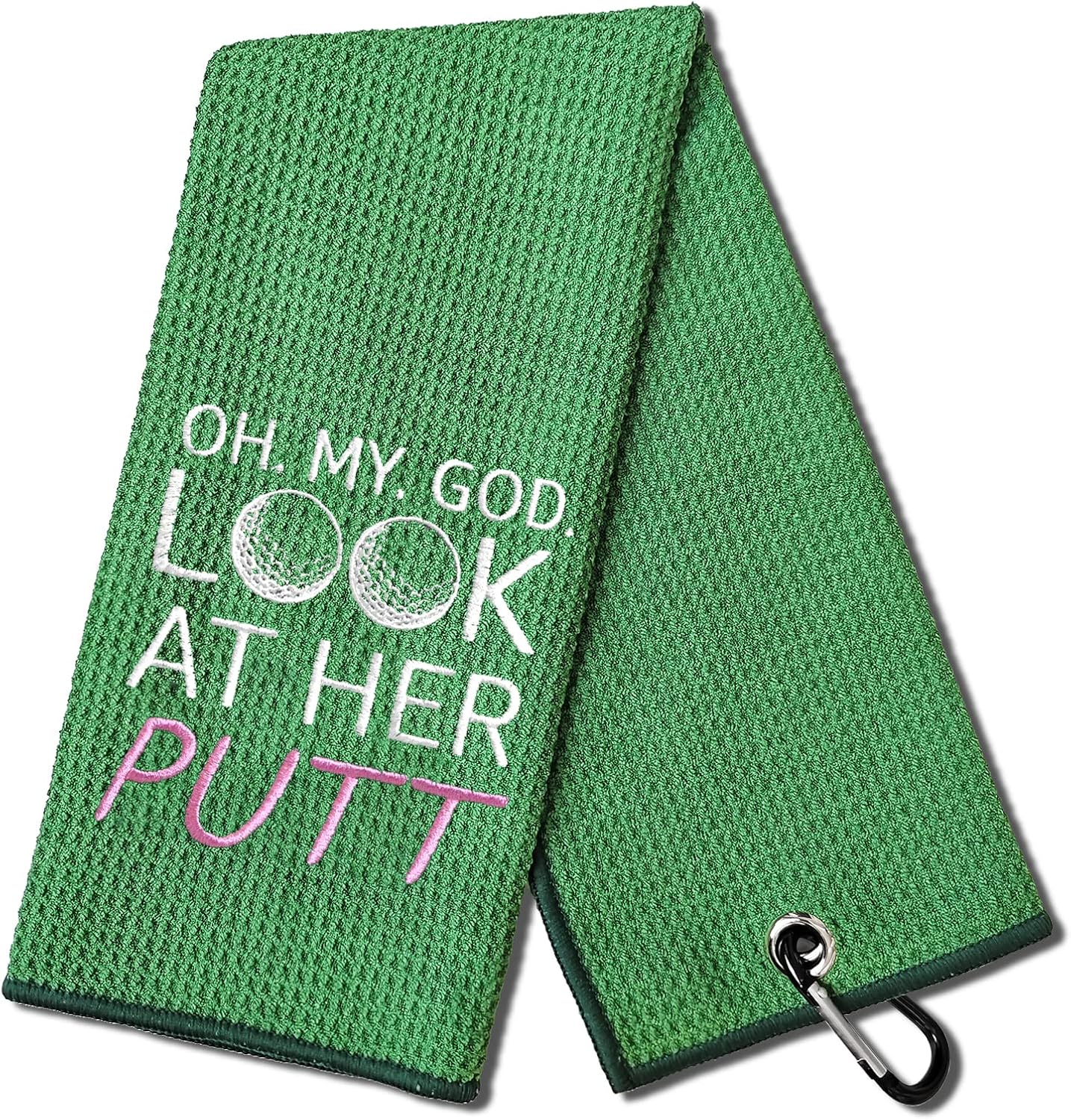 DYJYBMY Oh My God Look at Her Putt Funny Golf Towel
